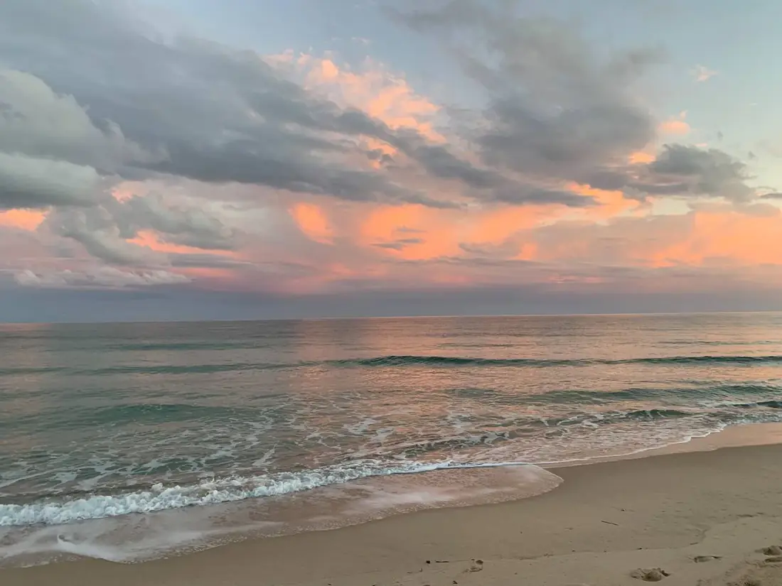 Villa a 400 metri dal mare — Il tramonto nella spiaggia a 500 metri dalla casa